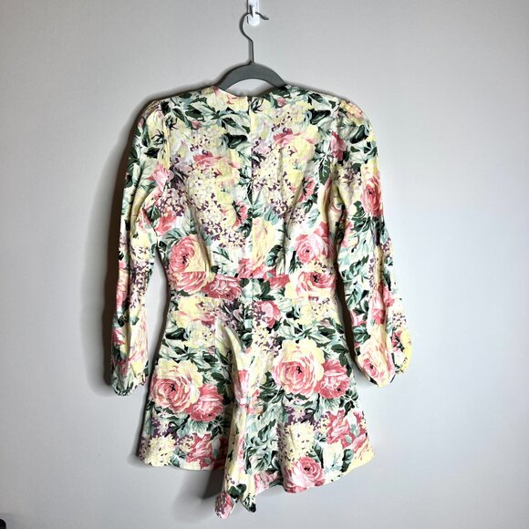 Faithfull the Brand Maribelle Playsuit Romper Venissa Floral Print 100% Linen 4 - Picture 6 of 7